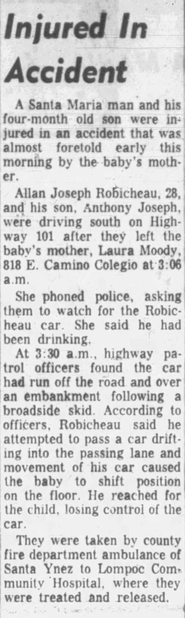 Clipping from Santa Maria Times